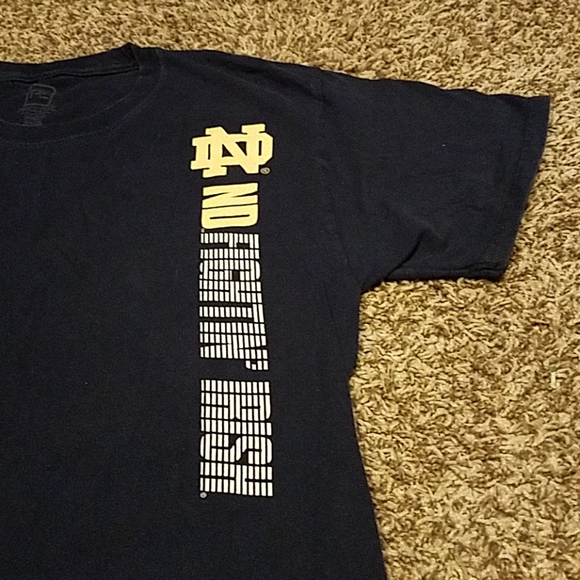 Mens Notre dame fighting Irish navy blue shirt tee - Picture 2 of 5